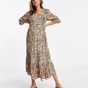 ASOS maternity orange floral dress